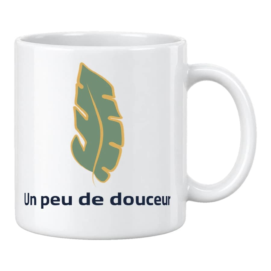 Mug — Feuillage · Jardin secret — Devant — Blanc